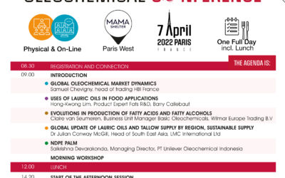 The final agenda of the Oleochemical Conference is released