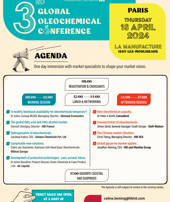 Oleoline 3rd Global Oleochemical Conference