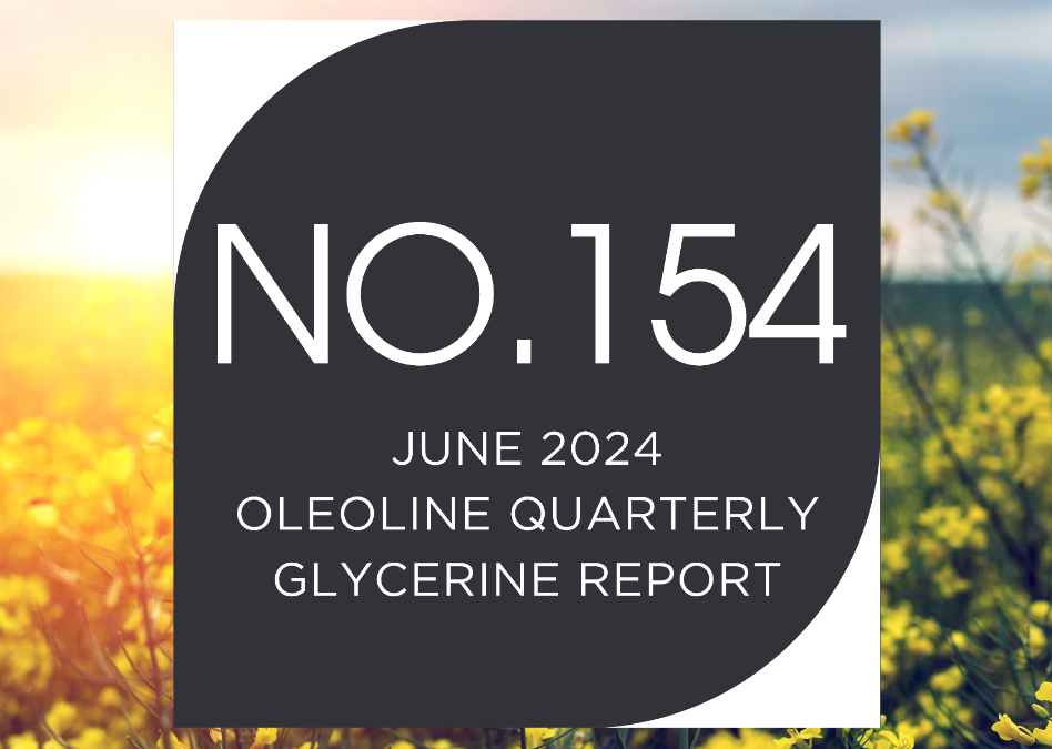 Oleoline’s latest quarterly glycerine report, No. 154, is now available
